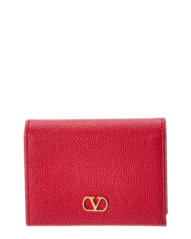Valentino VLogo Signature Leather Card Case, image 1 of 1 from Rue La La