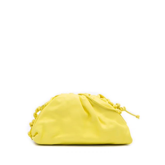 Yellow Bottega Veneta Lambskin The Mini Pouch Crossbody in Yellow Lambskin from Designer Revival, photo 1 of 1