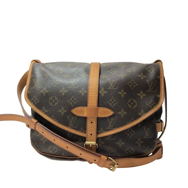 Louis Vuitton Women's Shoulder Bag Monogram Saumur 30 Brown in Brown Coated canvas from The Reluxe
