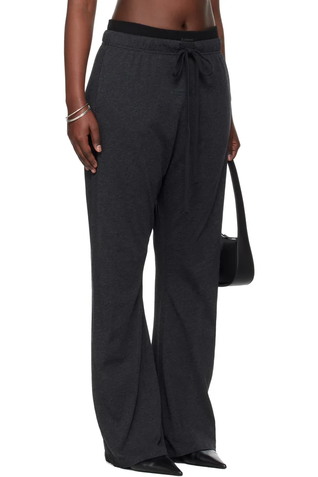 Fear of God ESSENTIALS Gray Holiday Jersey Flare Lounge Pants, photo 2 of 4 from SSENSE