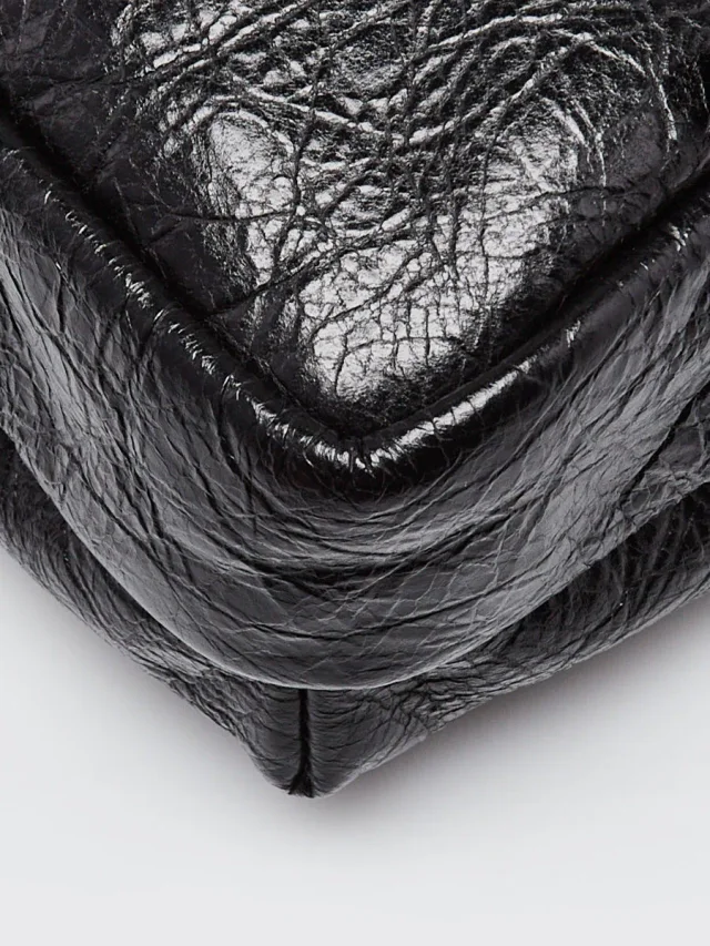 Balenciaga Textured Leather Explorer Camera Crossbody Bag in Black Leather from Yoogis, photo 3 of 8