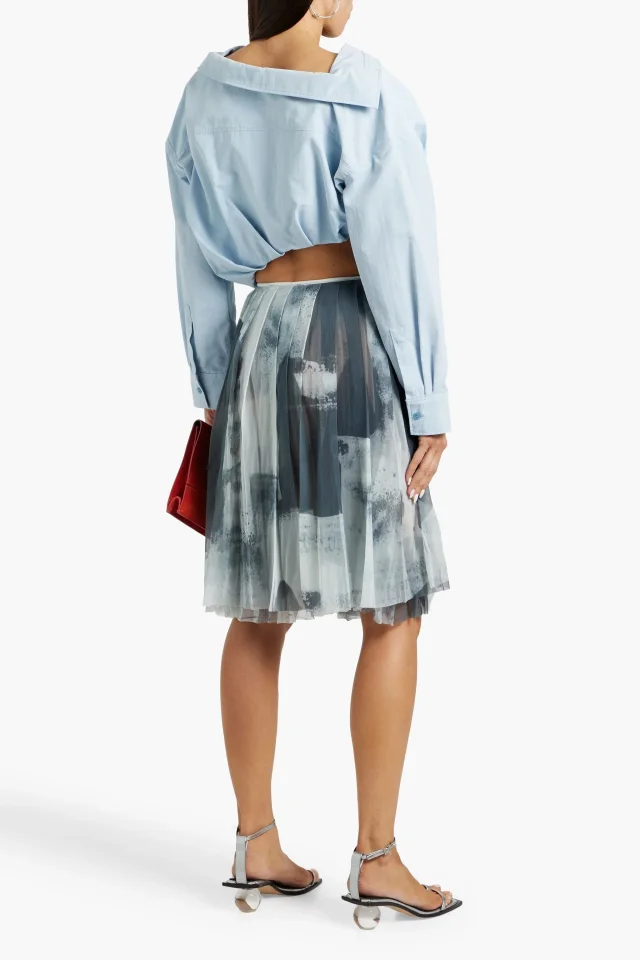 Proenza Schouler Pleated Printed Chiffon Skirt, photo 3 of 4 from THE OUTNET