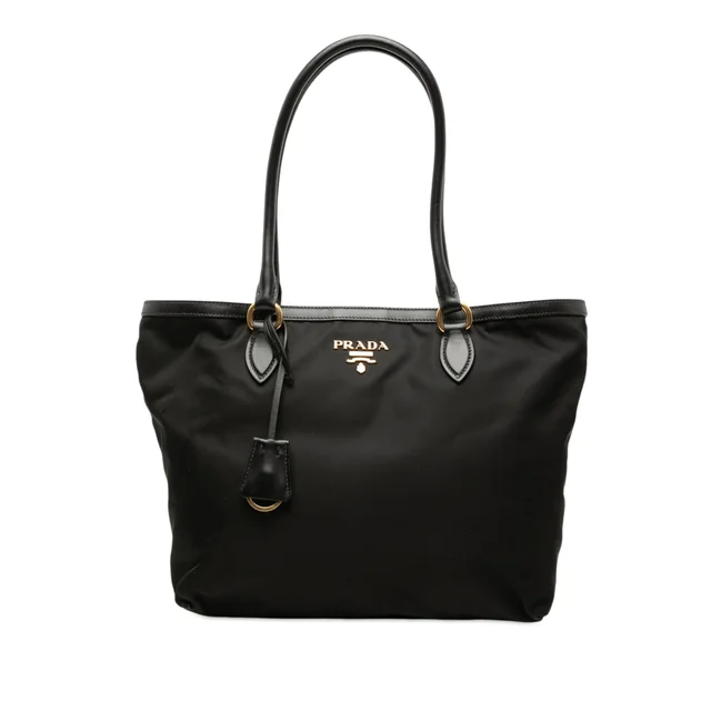 Black Prada Tessuto Tote in Black Nylon from Designer Revival