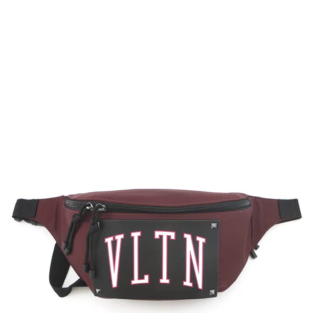 Valentino Garavani VLTN Logo Crossbody Bag Bordeaux/Black2Y2B0B94LEK_UYN Canvas Leather in Burgundy Canvas from GALLERY RARE