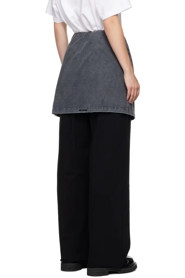 We11done Black Layered Lounge Pants, photo 3 of 4 from SSENSE