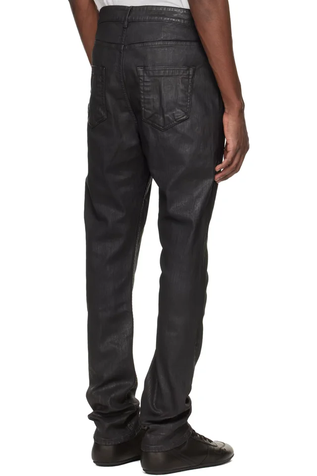 Rick Owens DRKSHDW Black Temple Detroit Cut Jeans, photo 3 of 4 from SSENSE