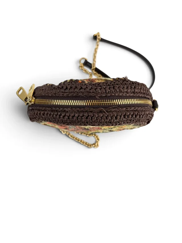 Dolce & Gabbana Miss Glam Round Shoulder Bag in Woven leather from Season 2 Consign, photo 5 of 8