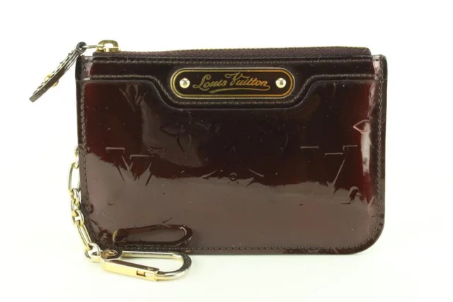 Louis Vuitton Amarante Monogram Vernis Key Pouch NM Pochette Cles in Leather from Bagriculture