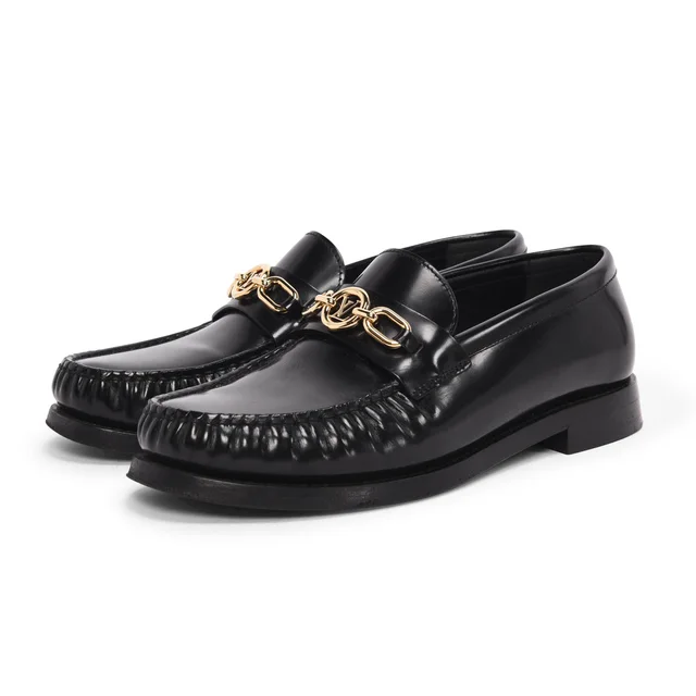 Louis Vuitton Hi-Shine Chess Loafers 36 in Black from Blue Spinach