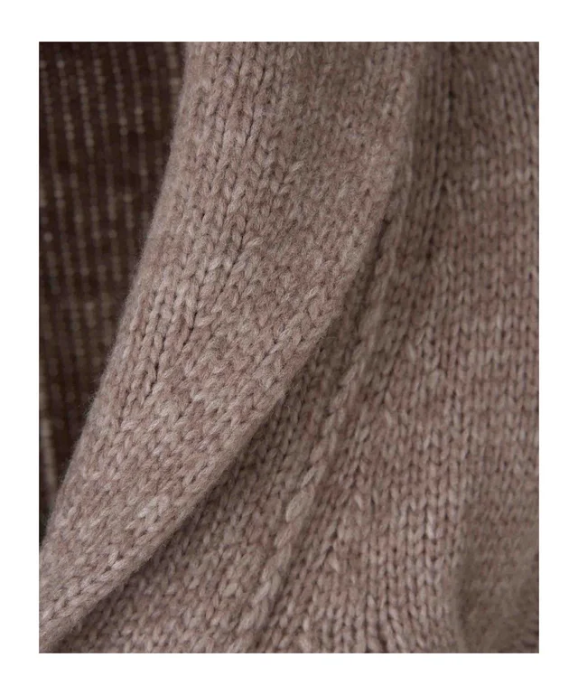 Gran Sasso Cable Knit Shawl Collar Cardigan, photo 3 of 4 from SENSER