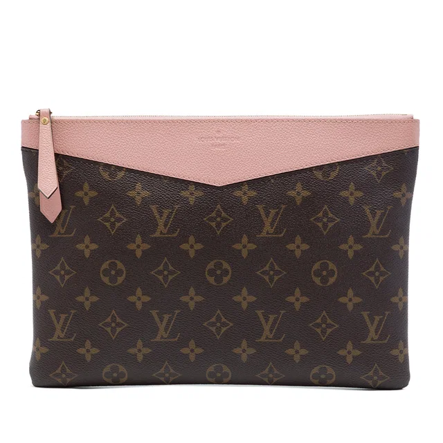 Brown Louis Vuitton Monogram Daily Pouch Clutch Bag in Brown Coated canvas from Designer Revival, photo 1 of 1
