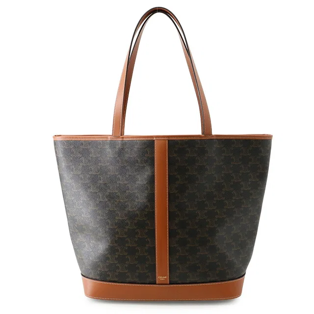 Celine Triomphe Cabas Tote Bag Tan115072CAS.04LU PVC Leather Size Medium in Leather from GALLERY RARE