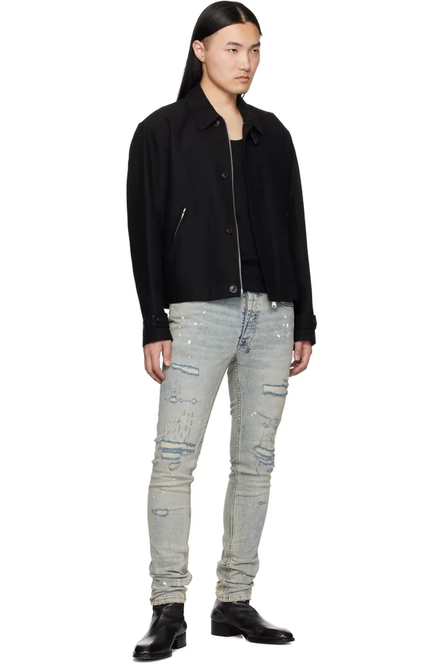 Ksubi Blue Van Winkle Paint Summer Jeans, photo 4 of 4 from SSENSE
