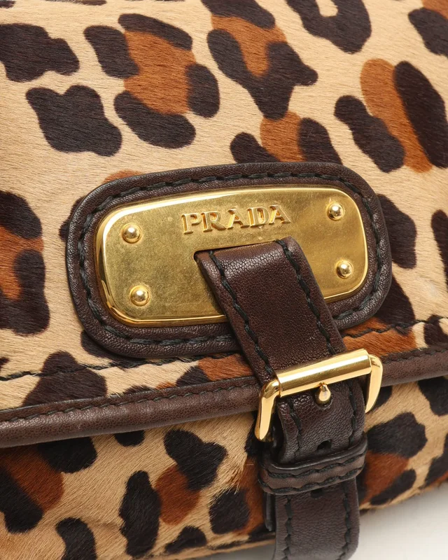 Prada Leopard Fur Chain Hobo Bag in Leather from A Retro Tale, photo 7 of 10