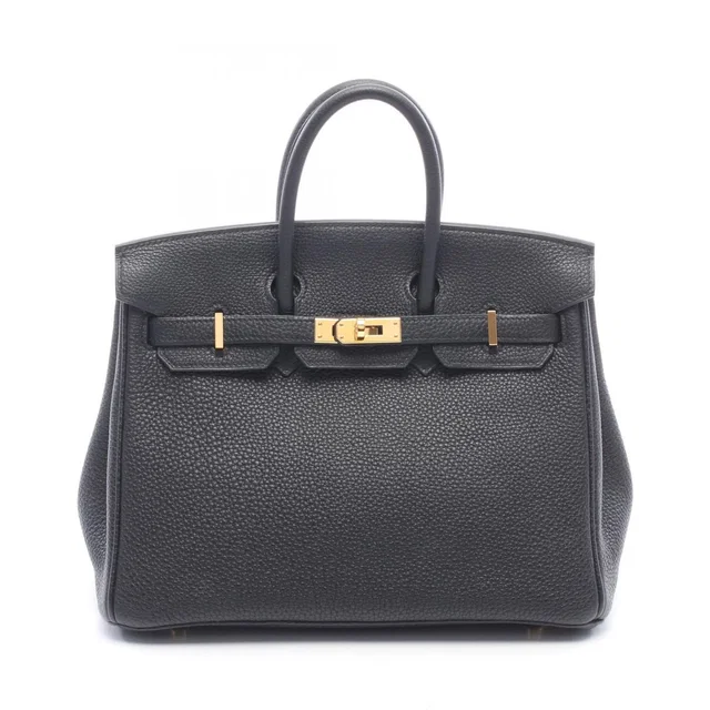 Hermès Birkin 25 Black Leather Handbag in Black Leather from The Reluxe
