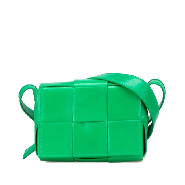 Bottega Veneta Leather Intrecciato Shoulder Bag in green Woven leather from Poshmark