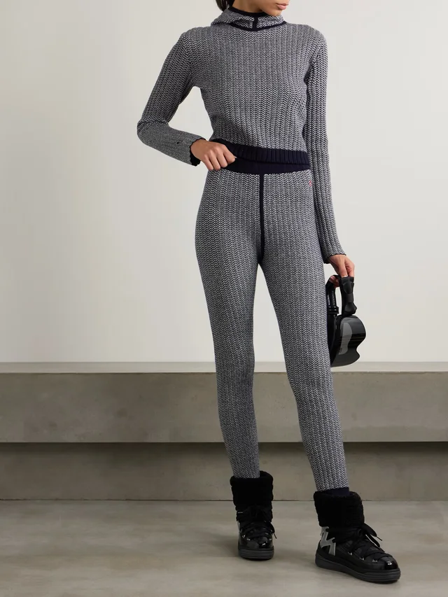 PERFECT MOMENT Jazzy jacquard-knit wool and cashmere-blend hoodie in Grey, photo 2 of 2 from NET-A-PORTER (Canada)