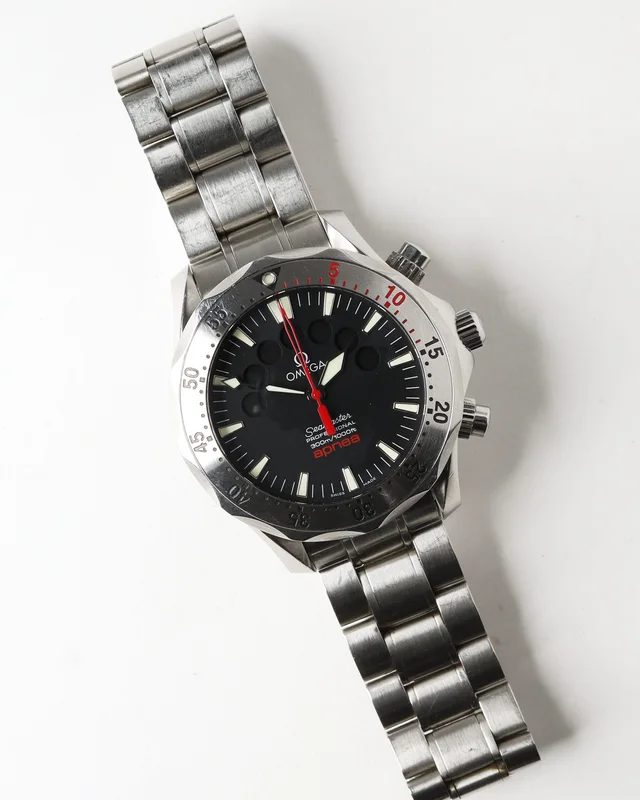 Omega Seamaster Apnea 41,5mm Jacques Mayol Rare Chronograph Watch from A Retro Tale
