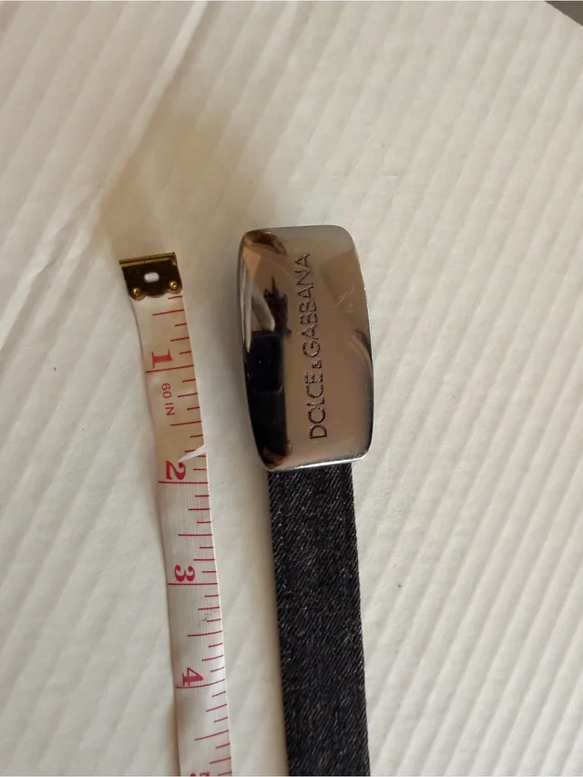 Dolce & Gabbana Reversible Black Denim And Burgundy Leather Belt in black|brown|red Denim from Poshmark, photo 5 of 8