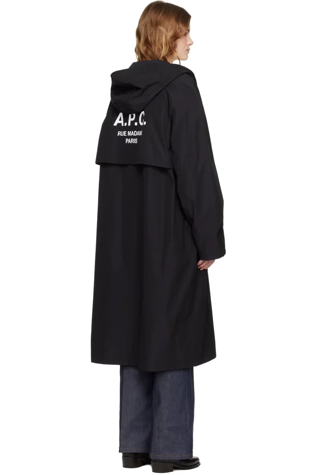 A.P.C. Black Long Parka, photo 3 of 4 from SSENSE