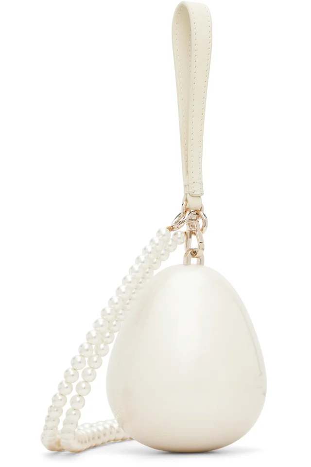 Simone Rocha Off-White Pearl Egg Bag, photo 3 of 5 from SSENSE