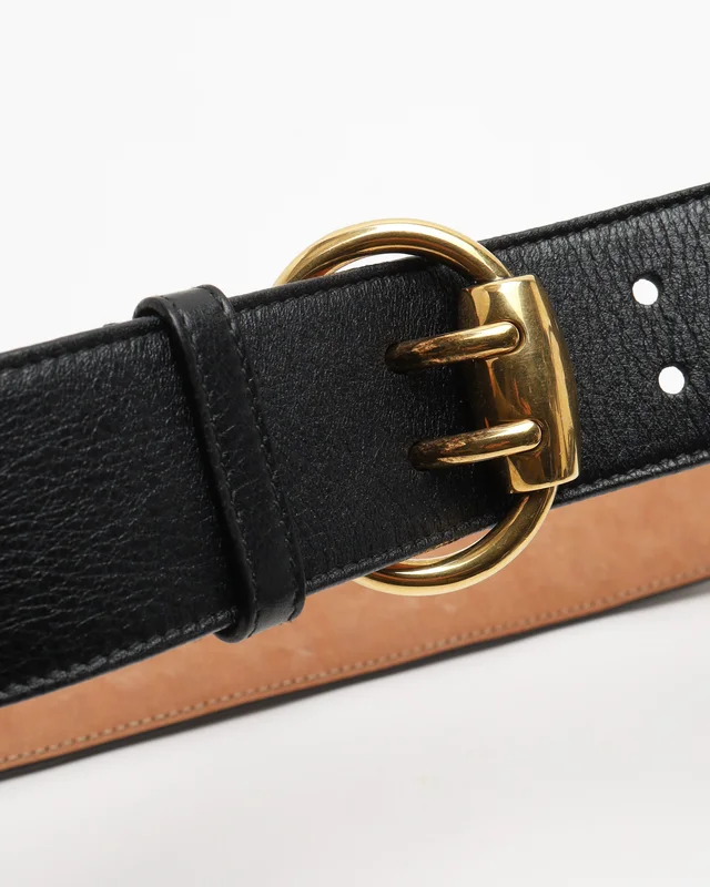 Gucci Studded Belt-Size 85 in Denim from A Retro Tale, photo 3 of 5