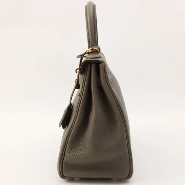 Hermès 2016 Kelly 28 Etoupe in Taupe Clemence leather from VINTAGE QOO TOKYO, photo 4 of 14
