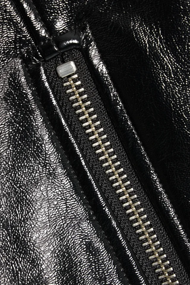 Theory Glossed Snap-Front Jacket, photo 4 of 4 from THE OUTNET
