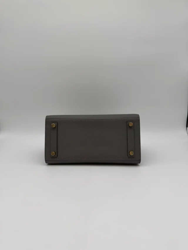 Hermès Birkin 25 Sellier Gris Meyer Madame Gold Hardware in Grey Leather from Luxury Promise, photo 10 of 11