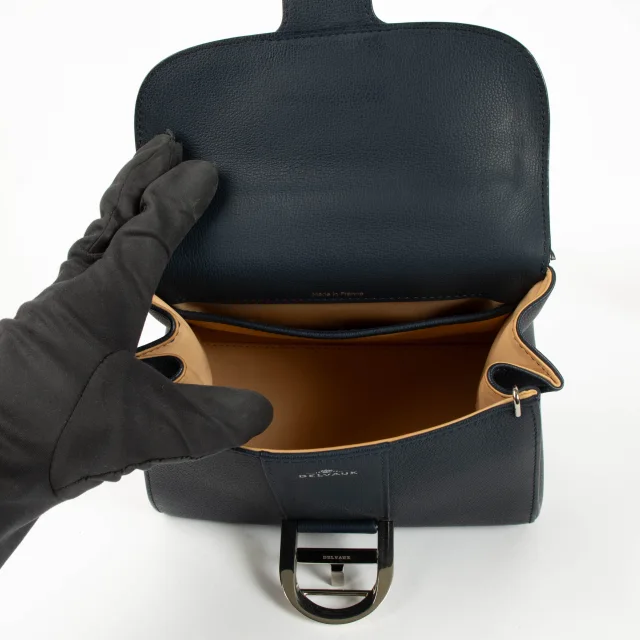 Delvaux Navy Rodeo Calf Brillant Mini Bag in Navy Calfskin from Labellov, photo 6 of 6