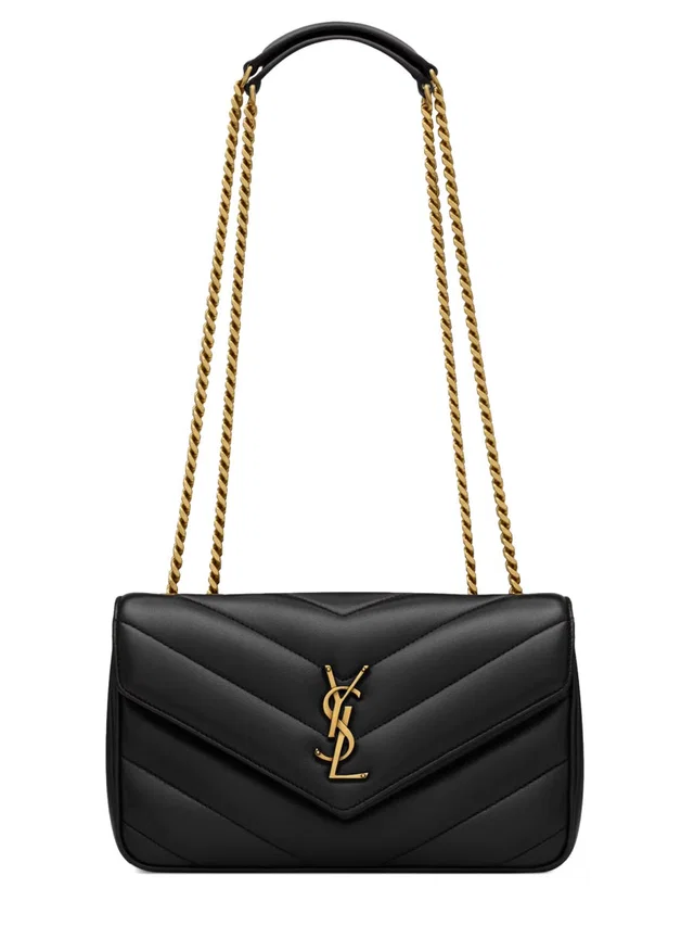 Saint Laurent Loulou Small Shoulder Bag — Black Leather in Black Leather from HEWI