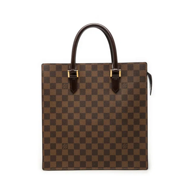 Brown Louis Vuitton Damier Ebene Venice Sac Plat Tote Bag in Brown Canvas from Designer Revival