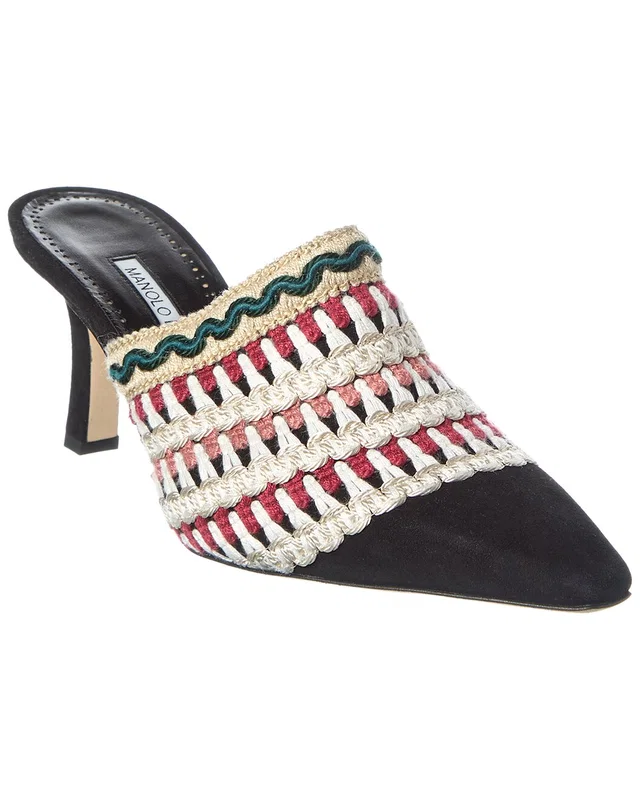 Manolo Blahnik Alo 70 Suede Mule, image 1 of 1 from Gilt