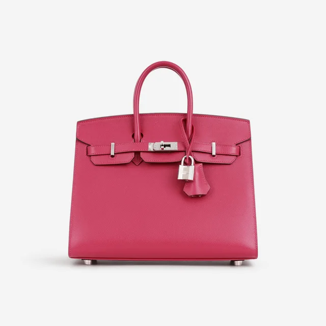 Hermès Birkin 25 Sellier - Framboise Madame | Palladium Hardware in Pink Madame Leather from Bagista