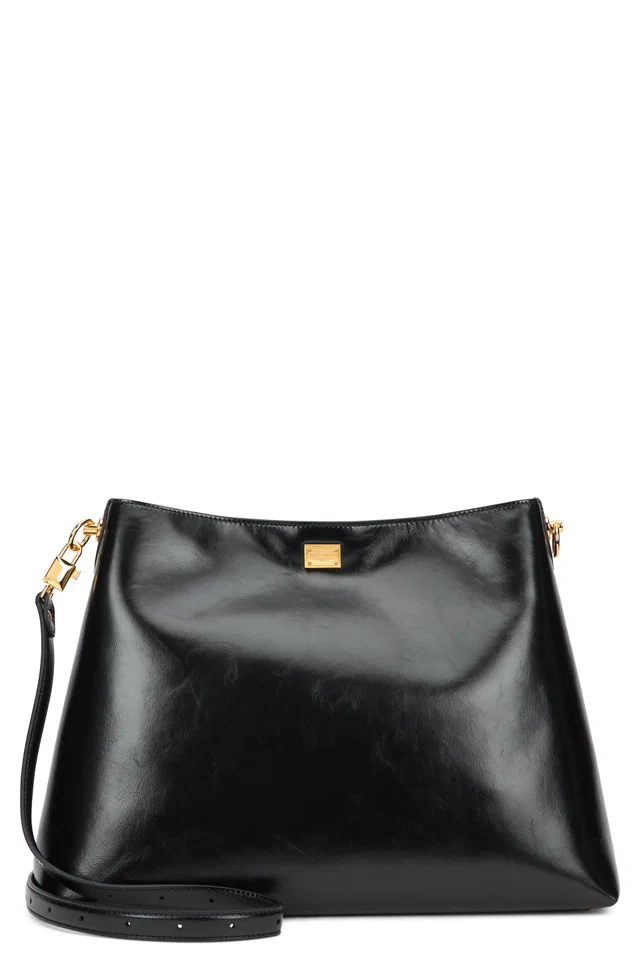 Dolce & Gabbana Smooth Calfskin Shoulder Bag — Black in Black Calfskin from HEWI