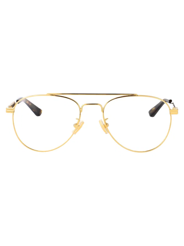 Bottega Veneta Bv1340ok Gold-Tone Metal Aviator Sunglasses — Gold in Gold from HEWI