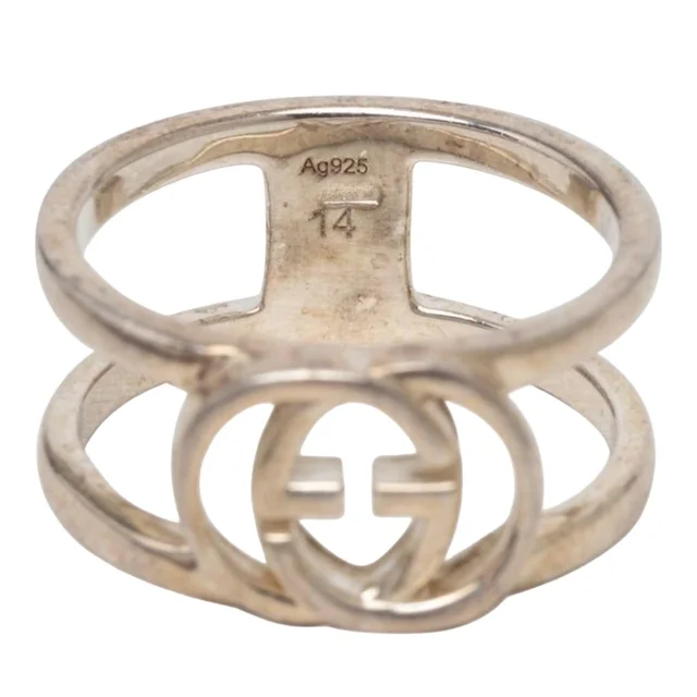 Gucci Interlocking G Ring Silver in Silver from The Reluxe