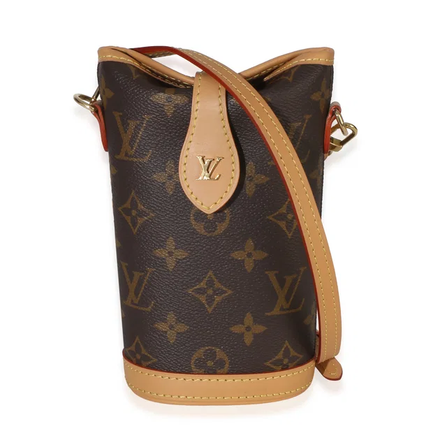 Louis Vuitton Monogram Canvas Fold Me Pouch Brown Coated Handbag in Brown Coated canvas from HEWI