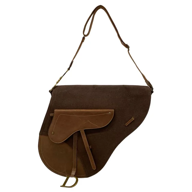 Dior Shoulder Bag Saddle Brown Leather in Brown Leather from The Reluxe
