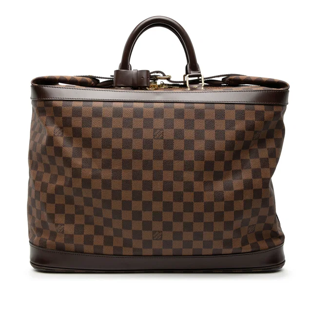 Brown Louis Vuitton Damier Ebene Grimaud Travel Bag in Brown Canvas from Designer Revival