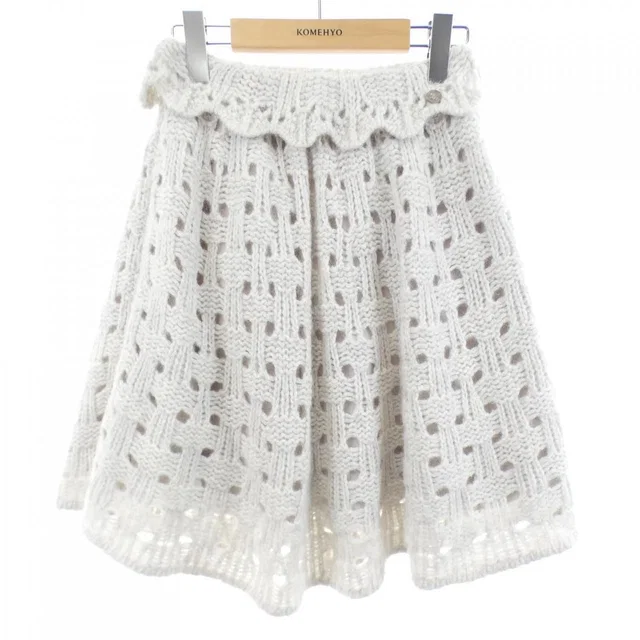 Chanel 21A Skirt White 34 Gray Transparency in White from The Reluxe