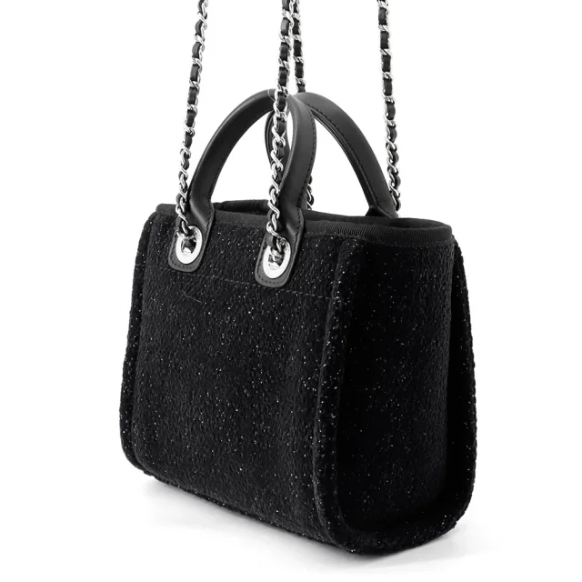 Chanel Deauville2wayHandbag BlackA86374 Lame Tweed Leather Size Mini in Tweed from GALLERY RARE, photo 3 of 14
