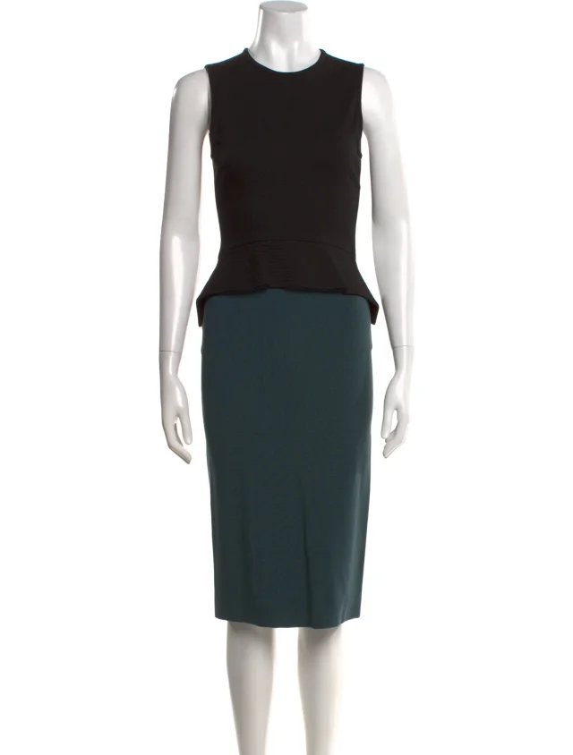 Stella McCartney Crew Neck Knee-Length Dress in black from The RealReal