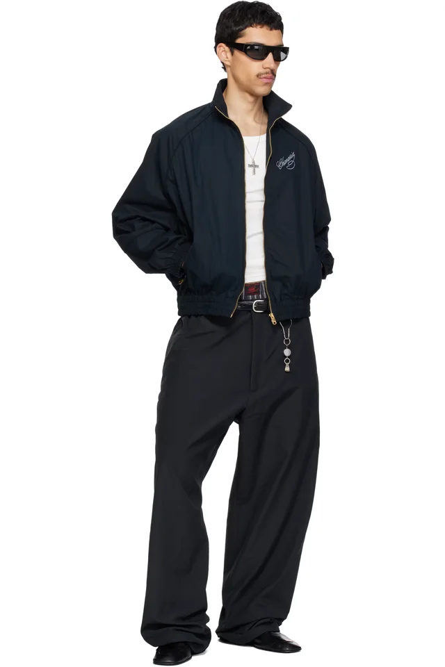 WILLY CHAVARRIA Black Ruff Rider Track Jacket, photo 4 of 4 from SSENSE