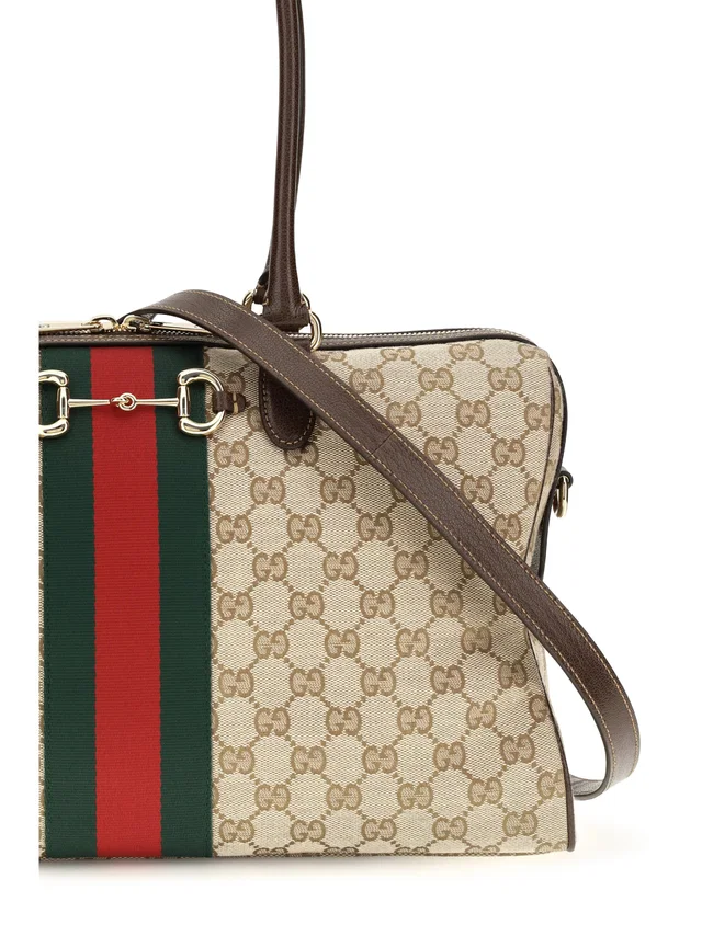 Gucci Gg Top Handle Bag — Beige Fabric in Beige Canvas from HEWI