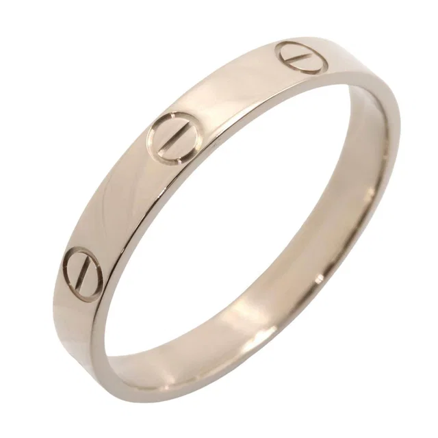 Cartier Mini Love Au750 White Gold Ring Size 22 in White from LuxUness