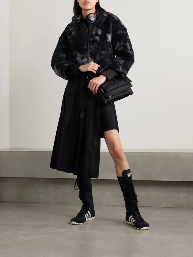ADIDAS ORIGINALS + Y-3 cropped padded flocked shell jacket in Black, photo 2 of 2 from NET-A-PORTER (Canada)