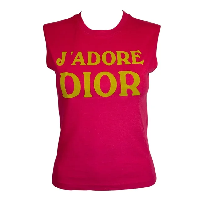 F/W 2002 Hot Pink & Mustard Yellow J'adore Dior Tank in yellow|pink from Poshmark