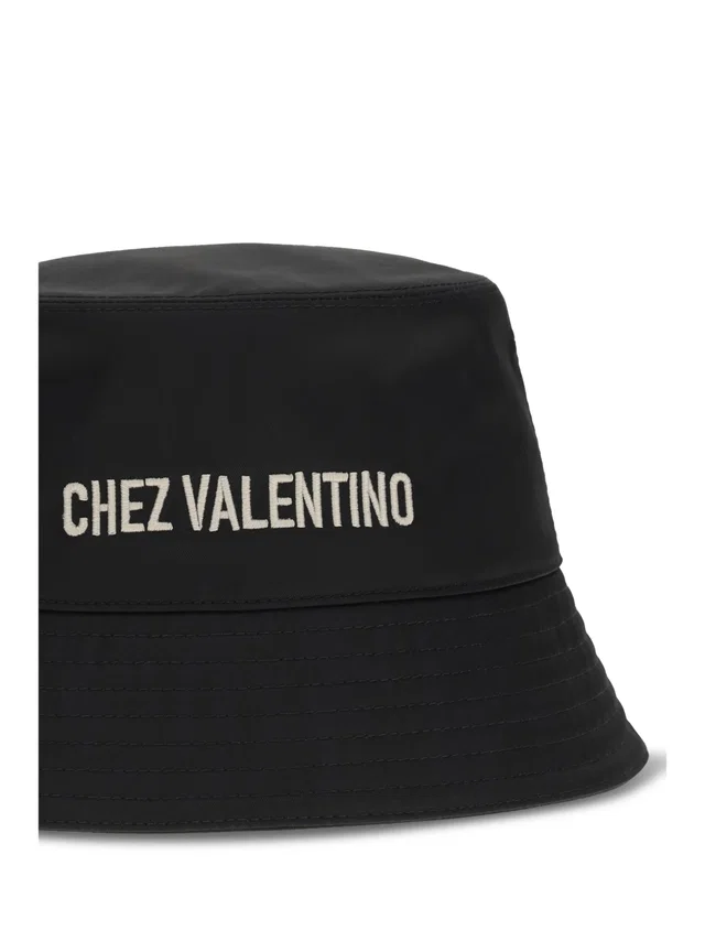 Valentino Garavani 8y2hga11und Bucket Hat — Black Cotton; Other Materials in Black from HEWI