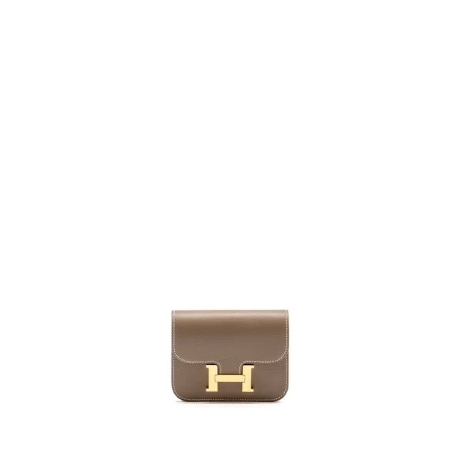 Hermès Constance Slim Evercolor Etoupe GHW Stamp B in Taupe Leather from EMIER